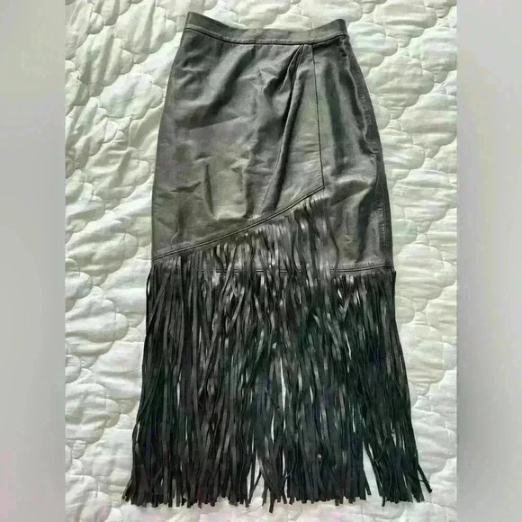 Tamara Mellon lamb  leather skirt size xs - Picture 4 of 14